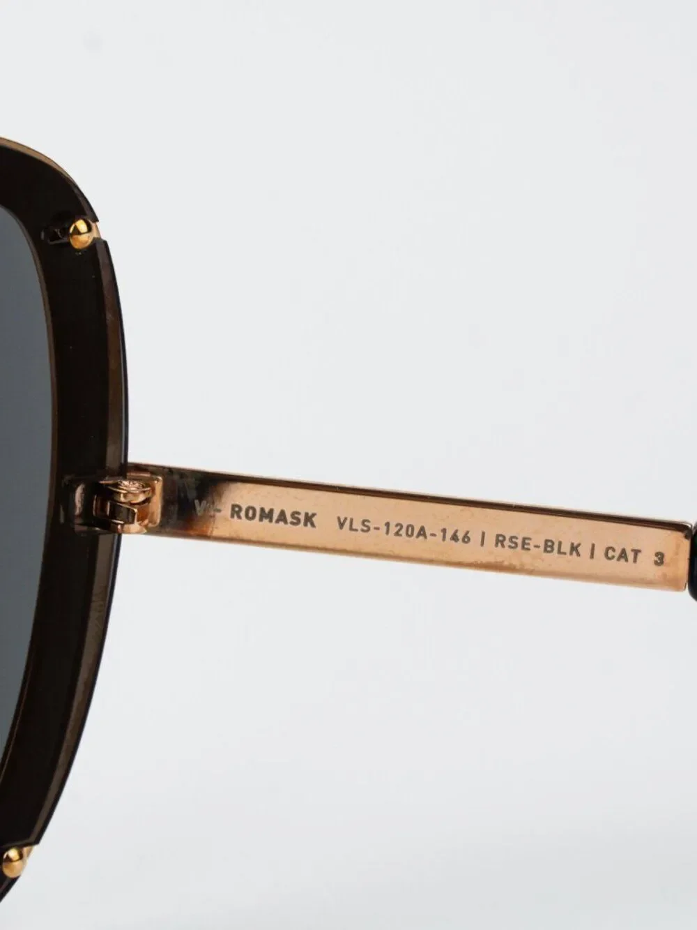 Valentino Men Sunglasses Titanium Gold Grey Mask V-ROMASK VLS-120A 146